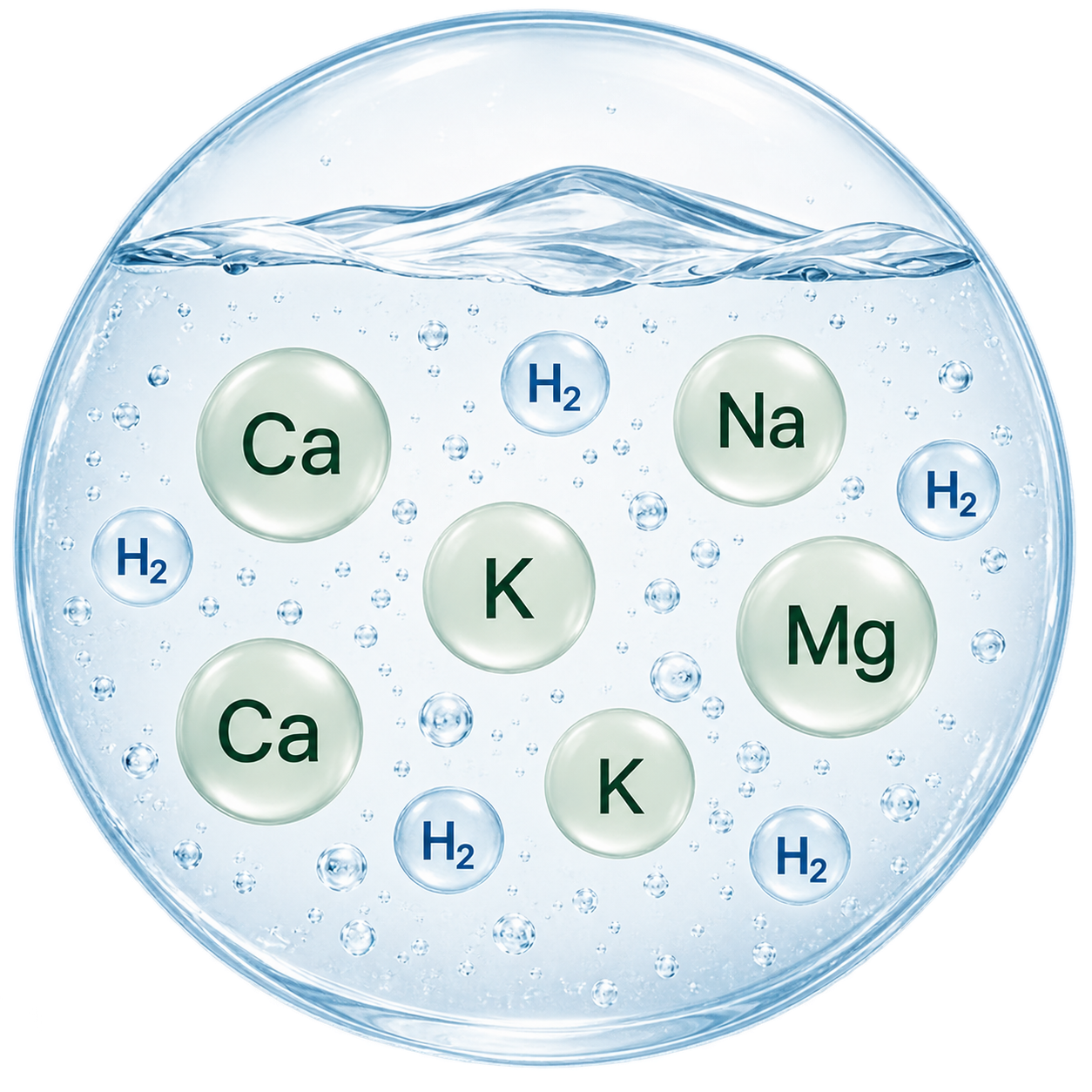 Hydrogen-rich, mineralised water after WaterSource filtration and hydrogen infusion