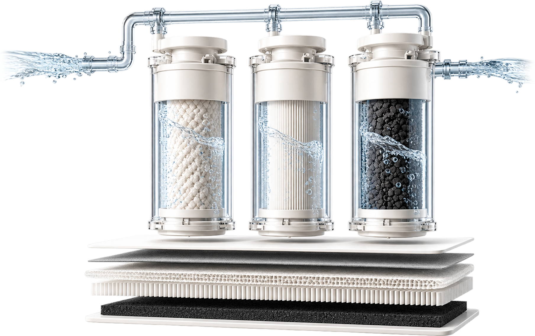 WaterSource H001 three-stage water filtration system