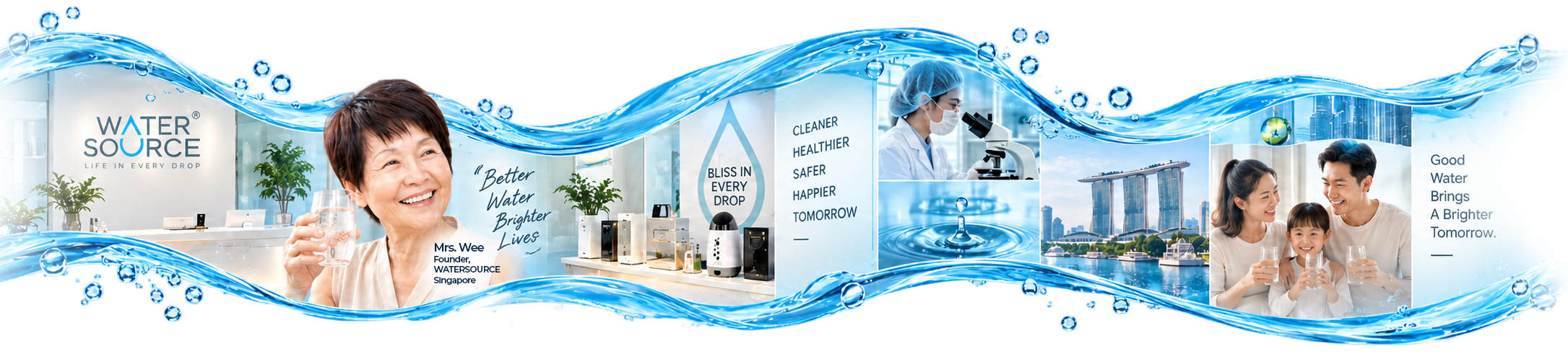 The WaterSource journey — from the Singapore showroom and founder Mrs. Wee, to laboratory testing, to families enjoying cleaner water at home